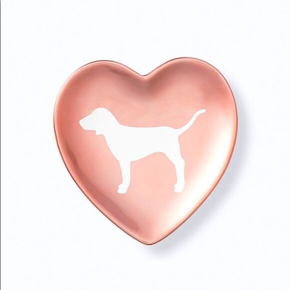 NWT‎ VICTORIA’S SECRET PINK COLLECTION HEART TRINKET DISH - Picture 1 of 8